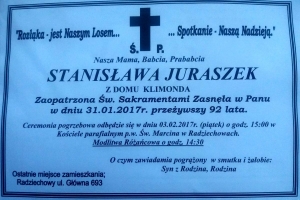 Pożegnaliśmy Stanisławę Juraszek - zdjęcie1